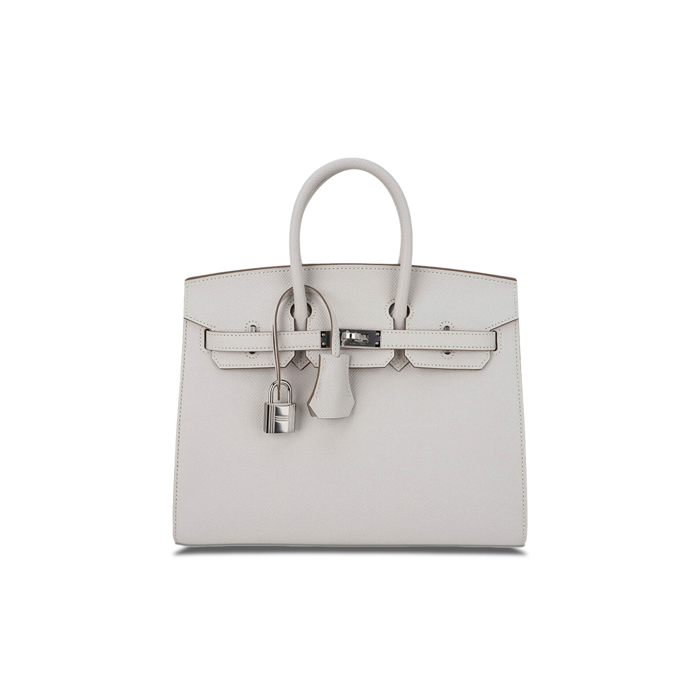 HERMES MASTER BIRKIN 35 EPSOM LEATHER PEARL GREY SILVER BUCKLE LUXURY BAG 205239520901 (35*28*18cm)